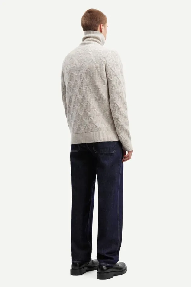 Man Mateo Turtleneck 15010 Silver Lining Samse Samse Knitwear