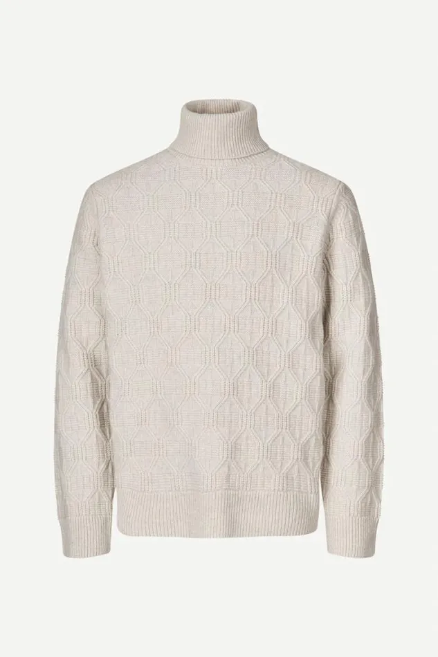 Man Mateo Turtleneck 15010 Silver Lining Samse Samse Knitwear