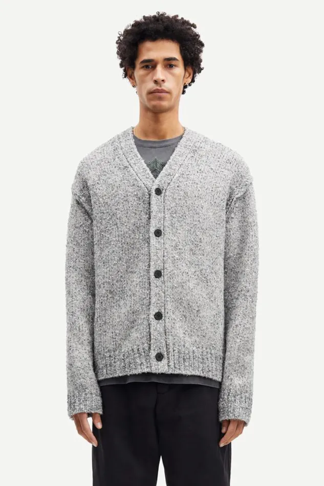 Man Max Cardigan 14909 Grey Mel Samse Samse Knitwear