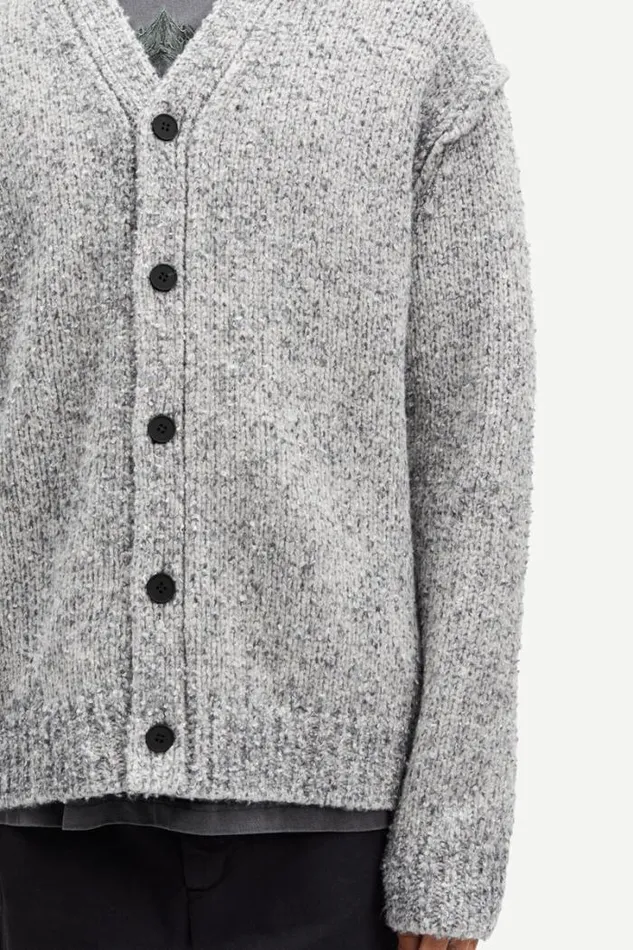 Man Max Cardigan 14909 Grey Mel Samse Samse Knitwear
