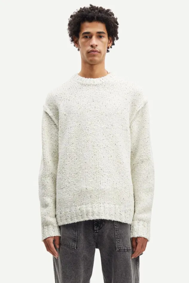 Man Max Crew Neck 14909 White Multico Neps Samse Samse Knitwear
