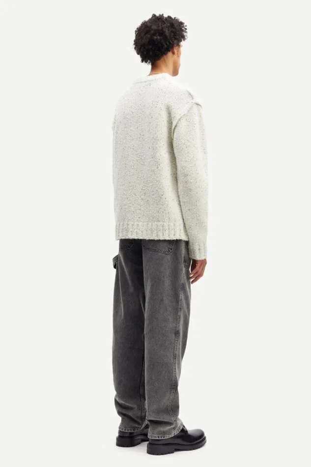 Man Max Crew Neck 14909 White Multico Neps Samse Samse Knitwear