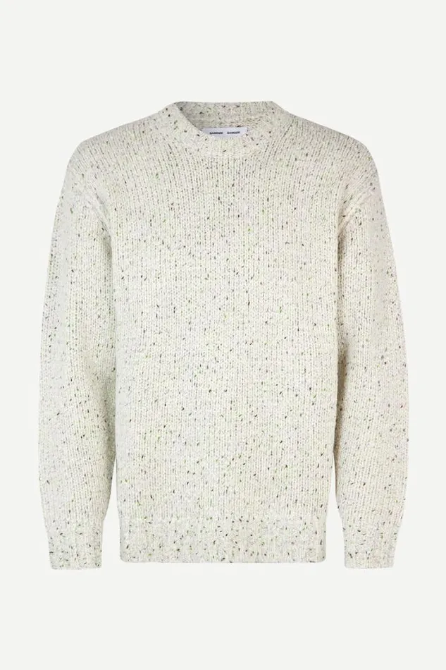 Man Max Crew Neck 14909 White Multico Neps Samse Samse Knitwear