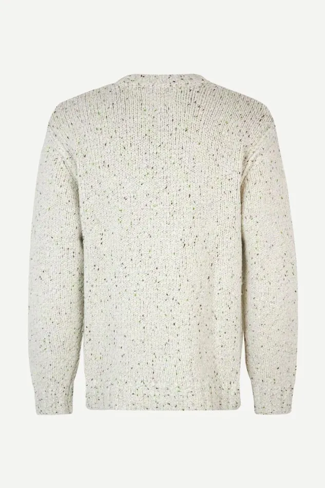 Man Max Crew Neck 14909 White Multico Neps Samse Samse Knitwear