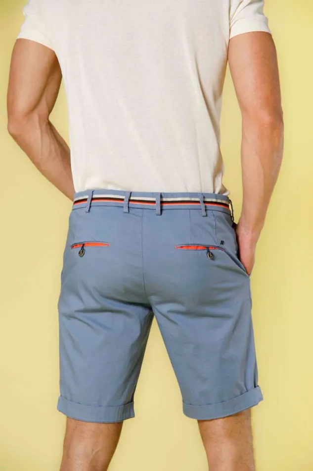Man Milano Start Chino Bermuda In Stretch Satin Slim Mason039s Bermuda