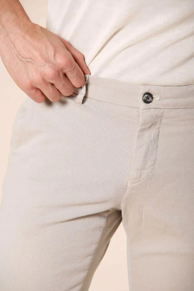 Man Milano Style Chino Pants In Cotton With Jacquard Pattern Extra Slim Mason039s Pants