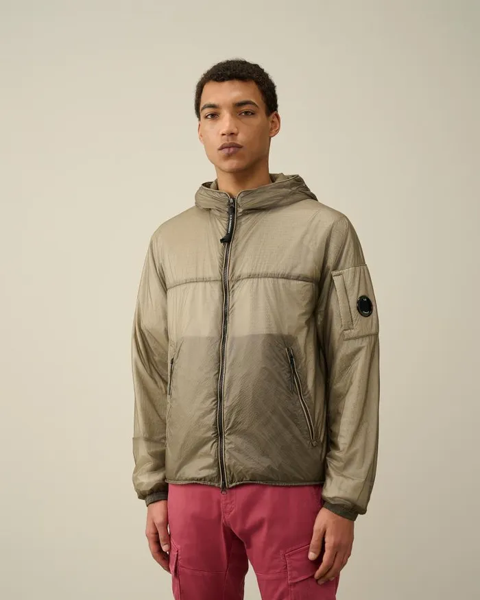 Man Nada Shell Hooded Jacket Goat 8211 Grey CP Company Jacket and Coats
