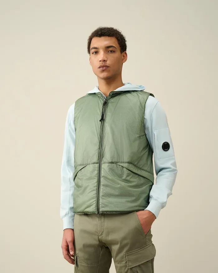 Man Nada Shell Vest Green Bay CP Company Jacket and Coats