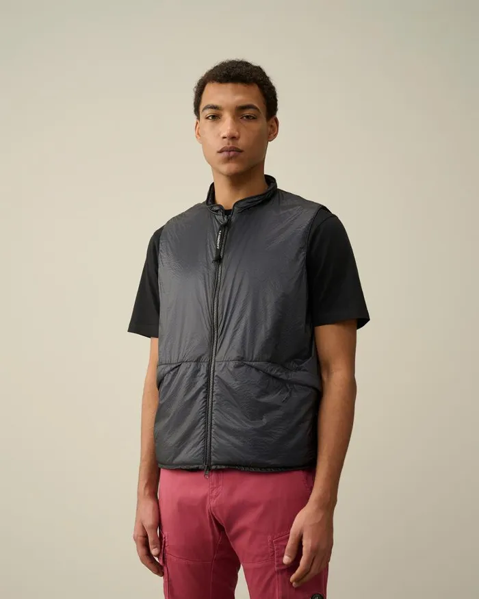 Man Nada Shell Vest Total Eclipse 8211 Blue CP Company Jacket and Coats