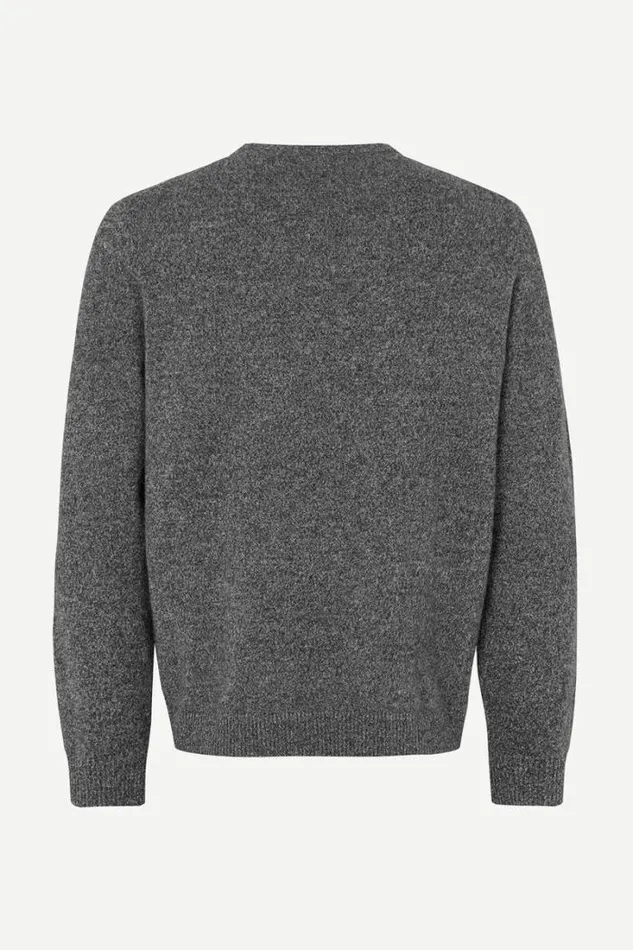 Man Nobis Crew Neck 6304 Black Mel Samse Samse Knitwear