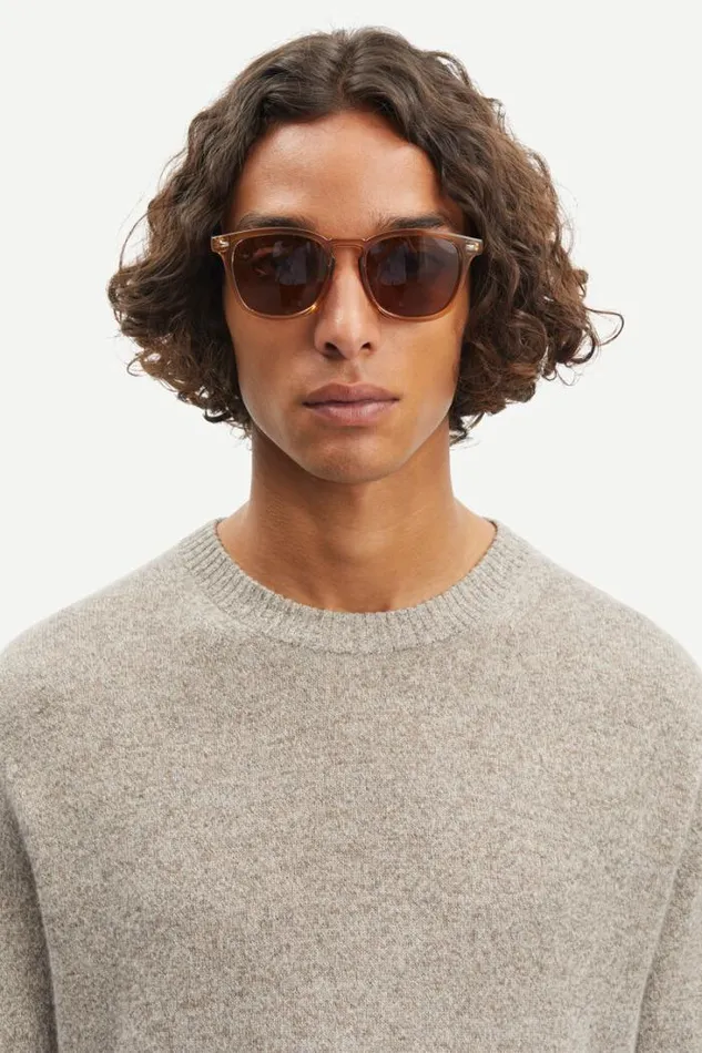 Man Nobis Crew Neck 6304 Fallen Rock Mel Samse Samse Knitwear