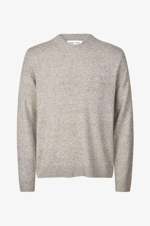 Man Nobis Crew Neck 6304 Fallen Rock Mel Samse Samse Knitwear