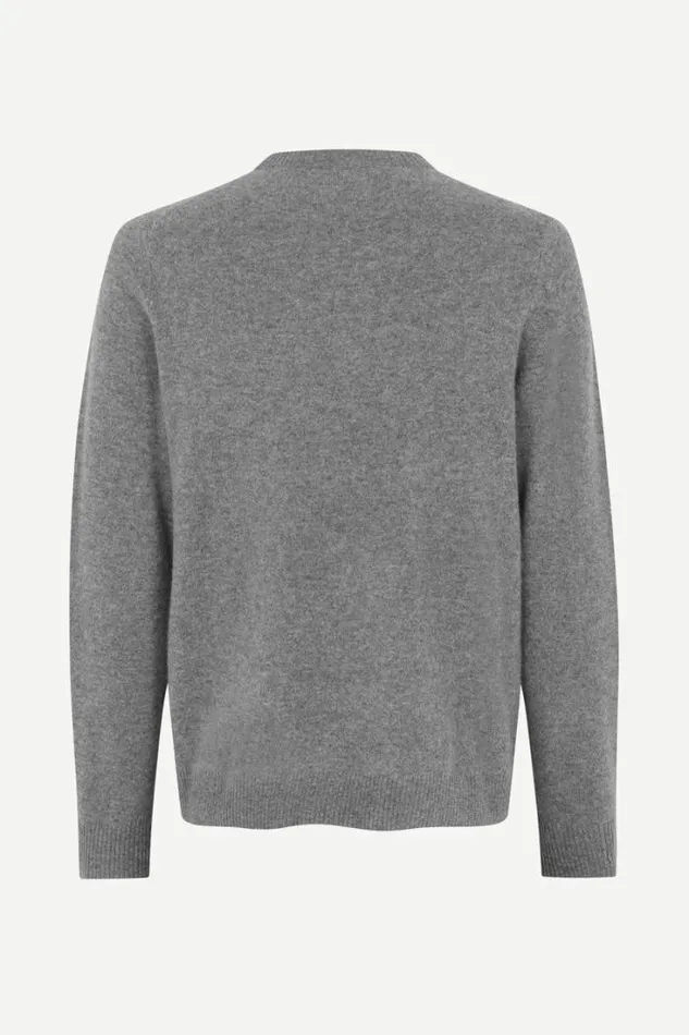 Man Nobis Crew Neck 6304 Grey Mel Samse Samse Knitwear