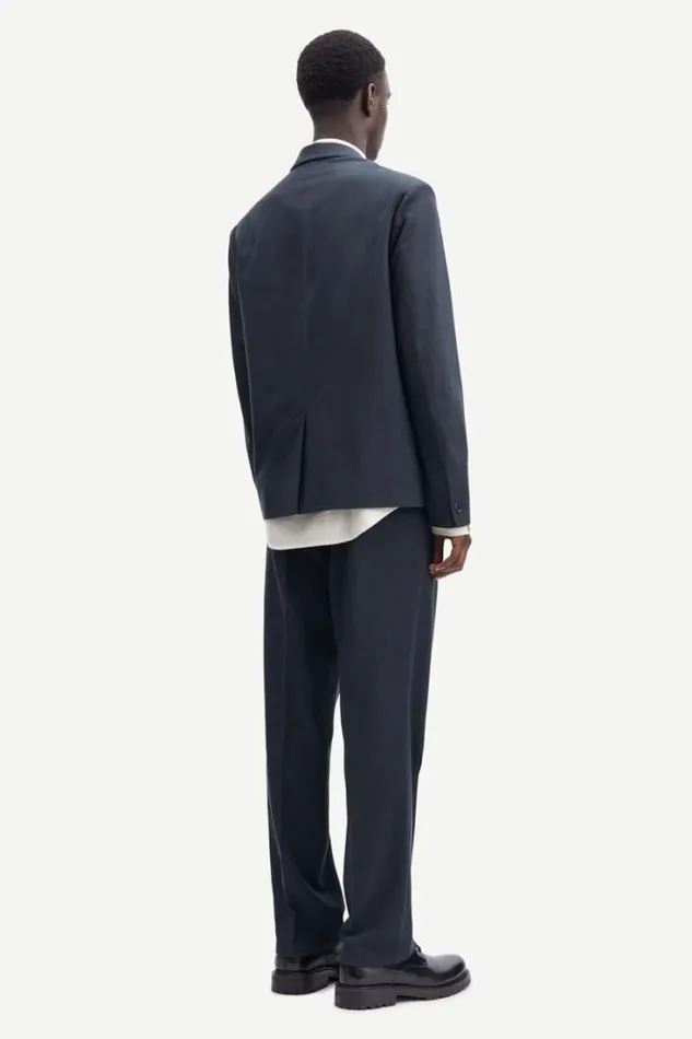 Man Nork Blazer 14931 Grey Pinstripe Samse Samse Jackets and Coats