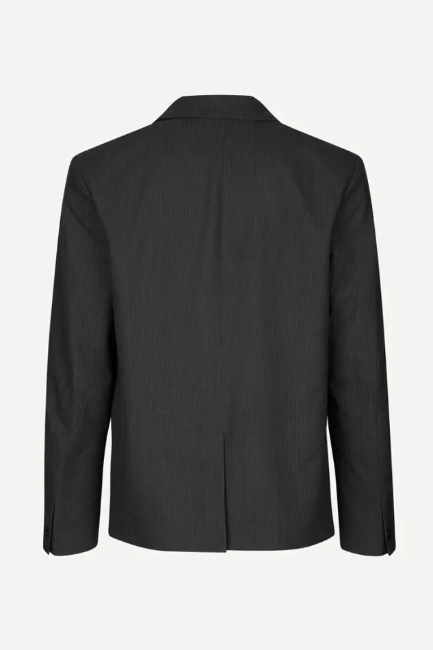 Man Nork Blazer 14931 Grey Pinstripe Samse Samse Jackets and Coats