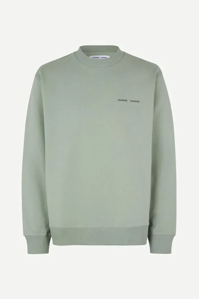 Man Norsbro Crew Neck 11720 Iceberg Green Samse Samse Sweatshirts and Hoodies