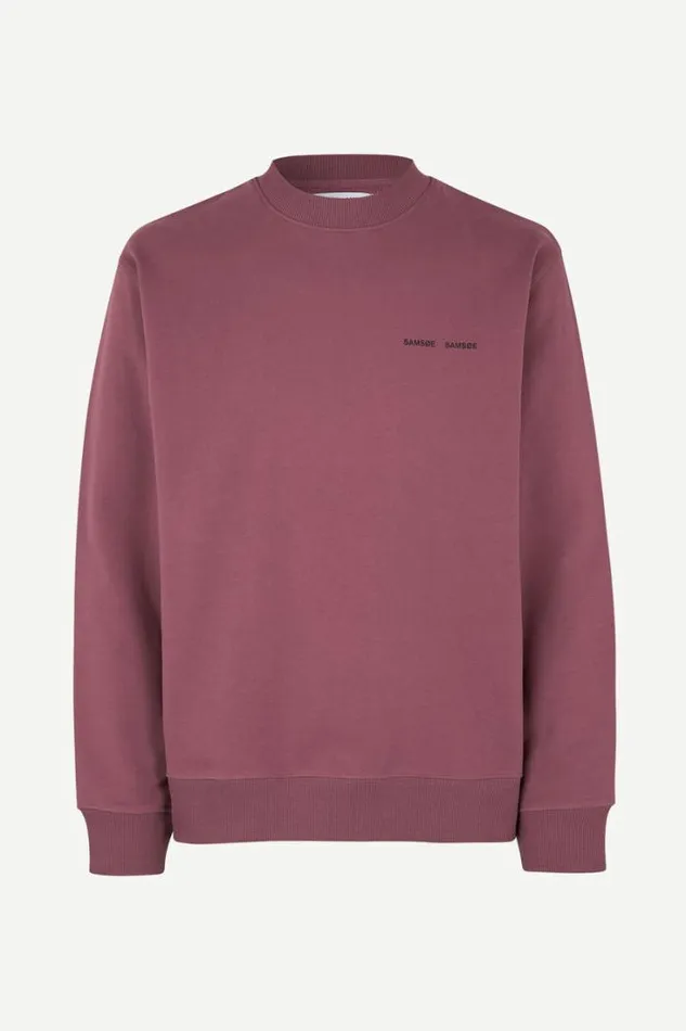 Man Norsbro Crew Neck 11720 Tulipwood Samse Samse Sweatshirts and Hoodies