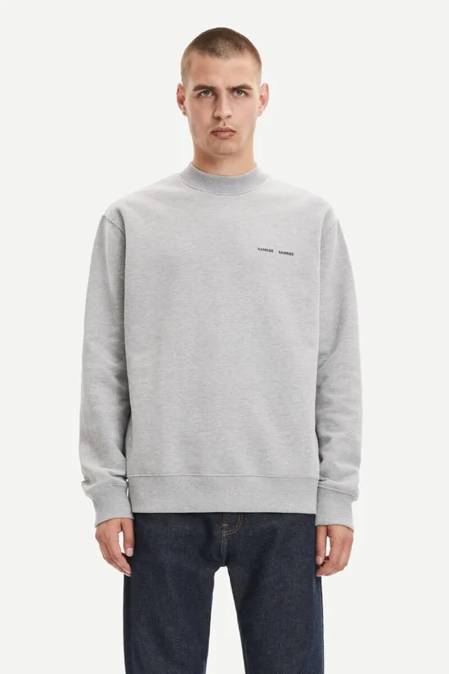 Man Norsbro Crew Neck 11727 Grey Mel Samse Samse Sweatshirts and Hoodies