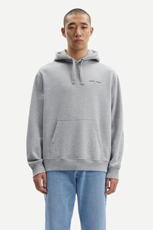 Man Norsbro Hoodie 11727 Grey Mel Samse Samse Sweatshirts and Hoodies