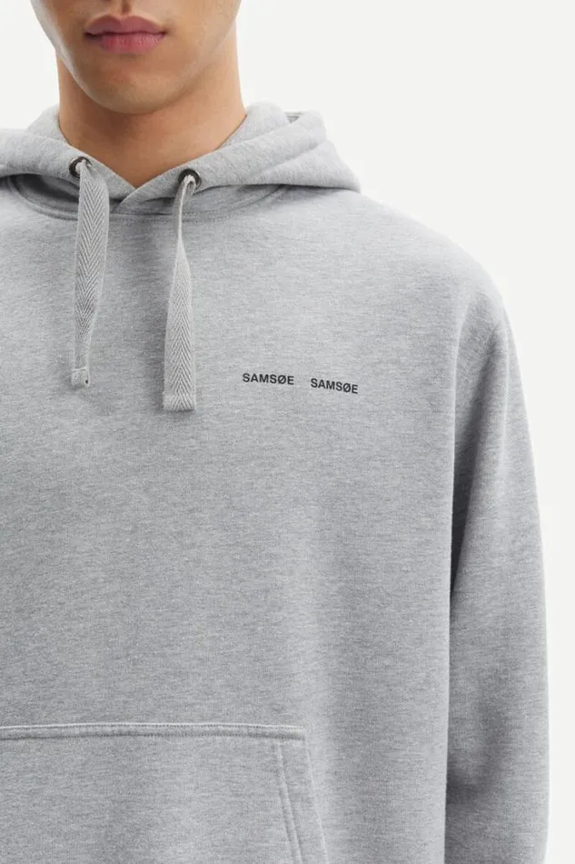 Man Norsbro Hoodie 11727 Grey Mel Samse Samse Sweatshirts and Hoodies