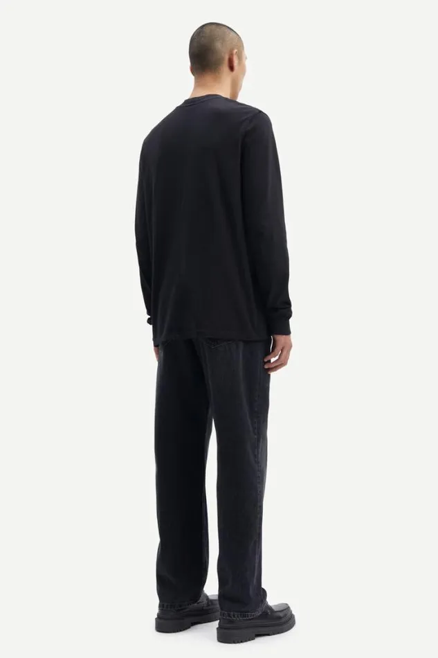 Man Norsbro Tshirt Ls 6024 Black Samse Samse Tshirts and Polos