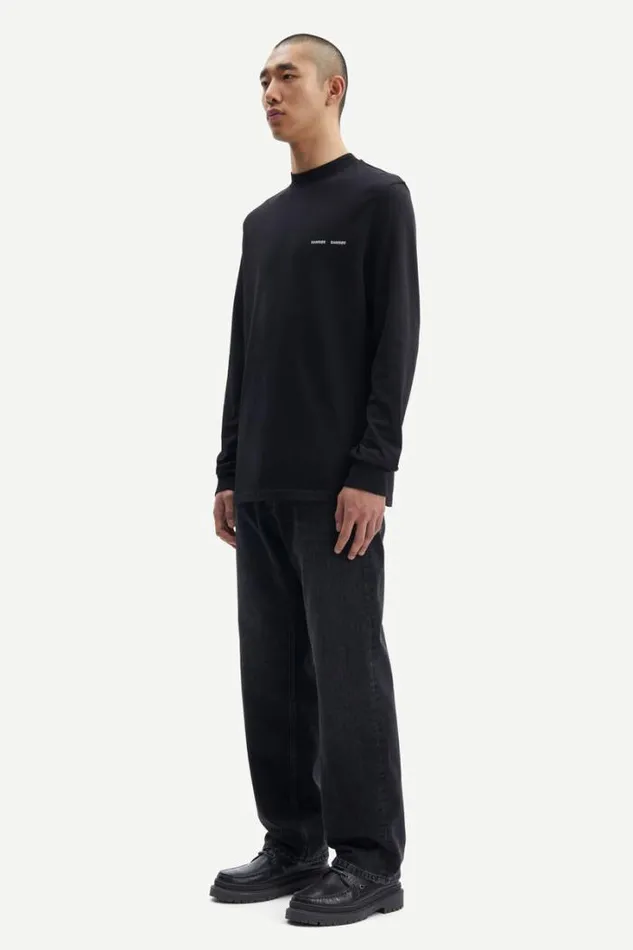 Man Norsbro Tshirt Ls 6024 Black Samse Samse Tshirts and Polos