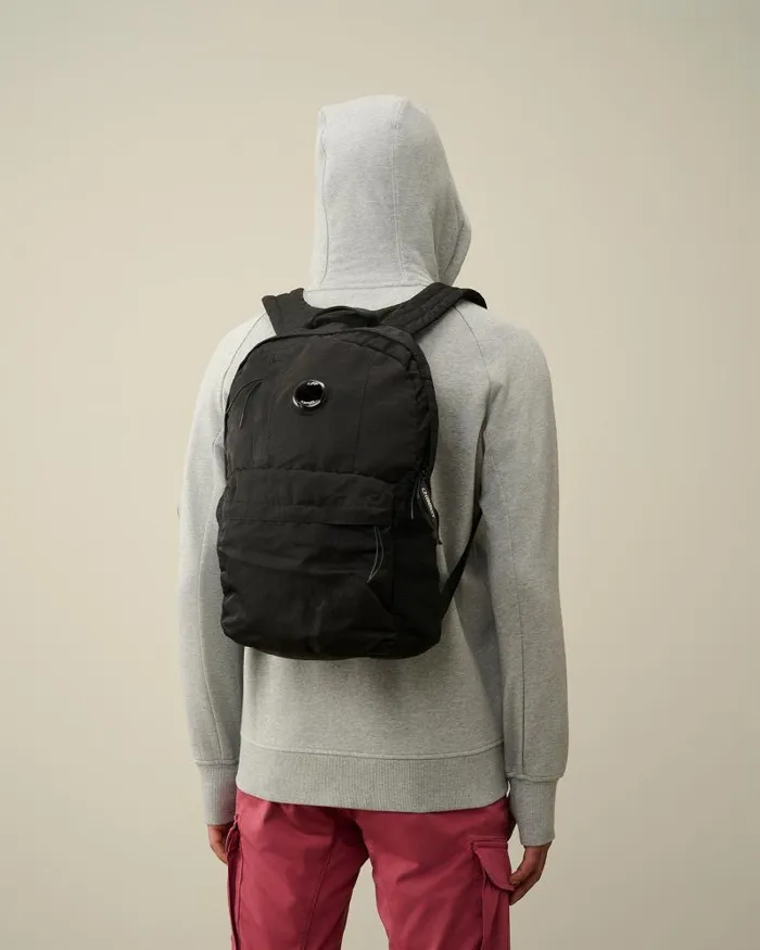 Man Nylon B Backpack Black CP Company Backpacks and Waistbag