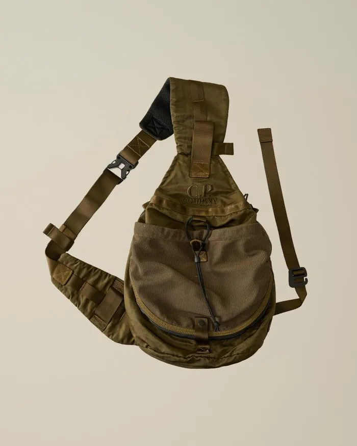 Man Nylon B Crossbody Bag Ivy Green CP Company Backpacks and Waistbag