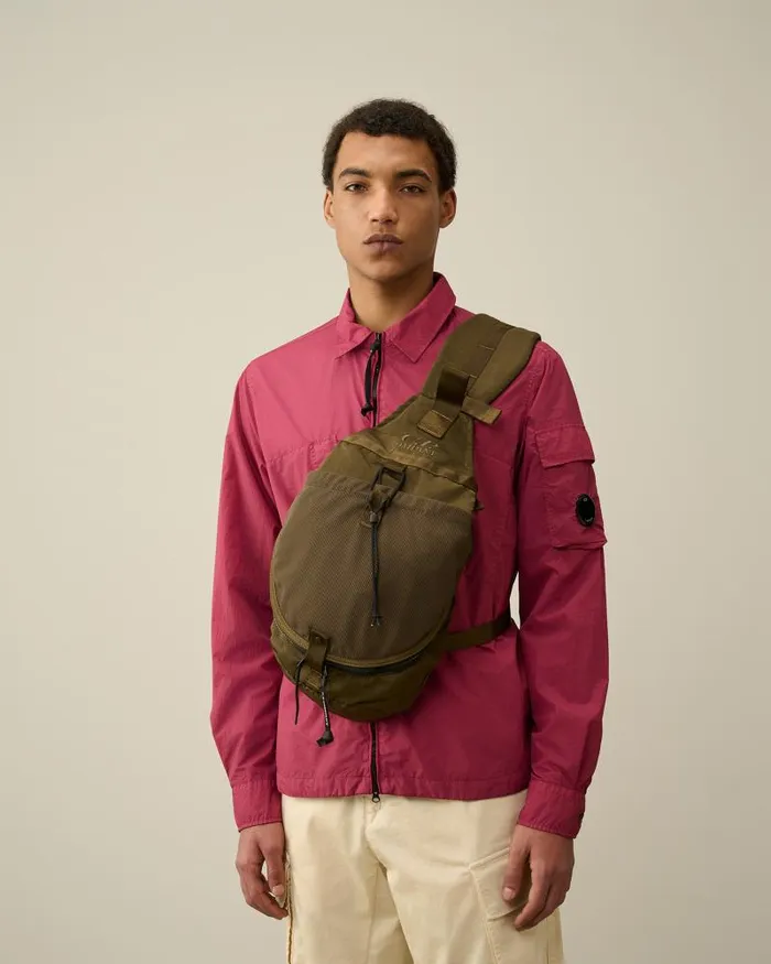 Man Nylon B Crossbody Bag Ivy Green CP Company Backpacks and Waistbag