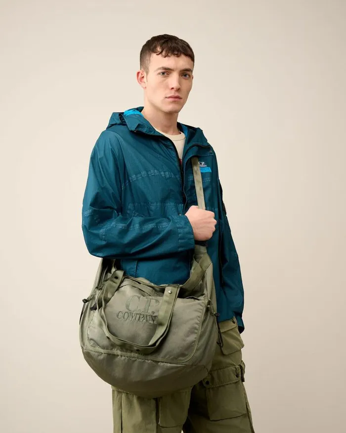 Man Nylon B Crossbody Messenger Bag Agave Green CP Company Backpacks and Waistbag