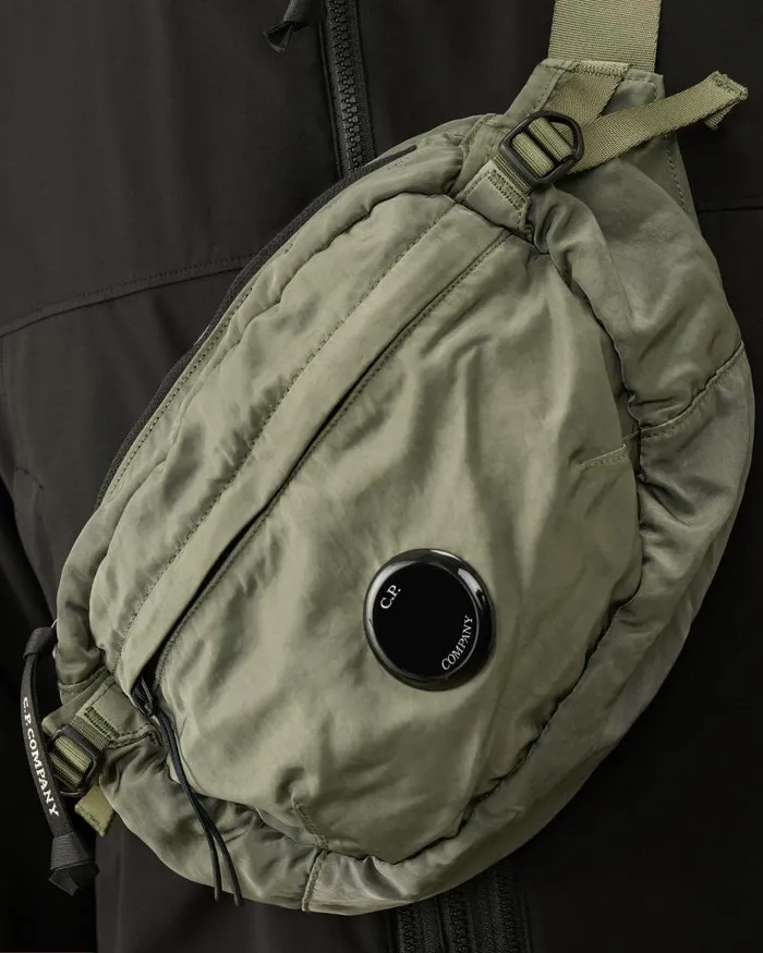 Man Nylon B Crossbody Pack Agave Green CP Company Backpacks and Waistbag