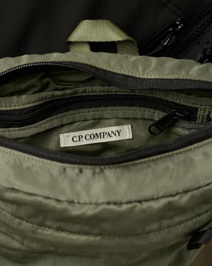 Man Nylon B Crossbody Pack Agave Green CP Company Backpacks and Waistbag