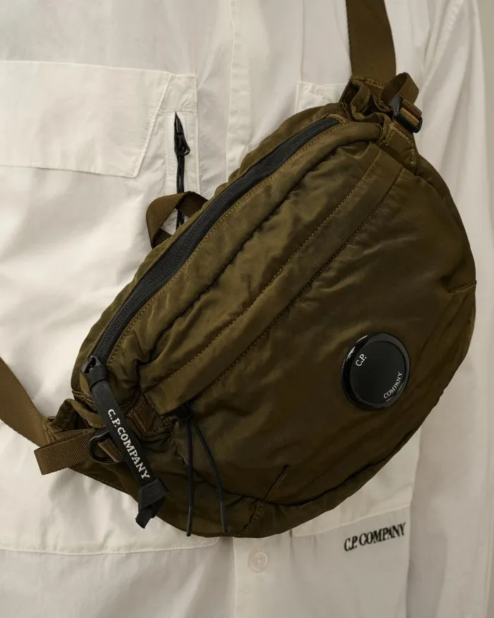 Man Nylon B Crossbody Pack Ivy Green CP Company Backpacks and Waistbag