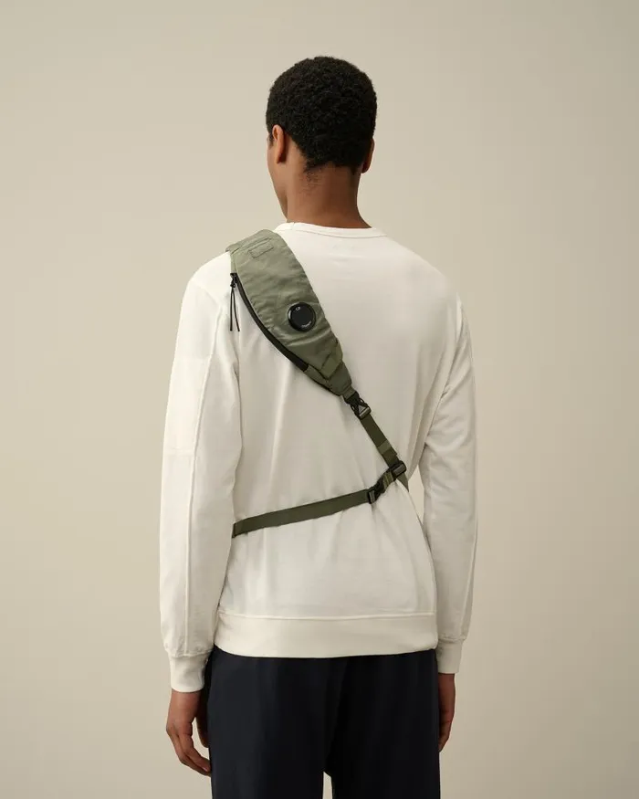Man Nylon B Crossbody Rucksack Agave Green CP Company Backpacks and Waistbag