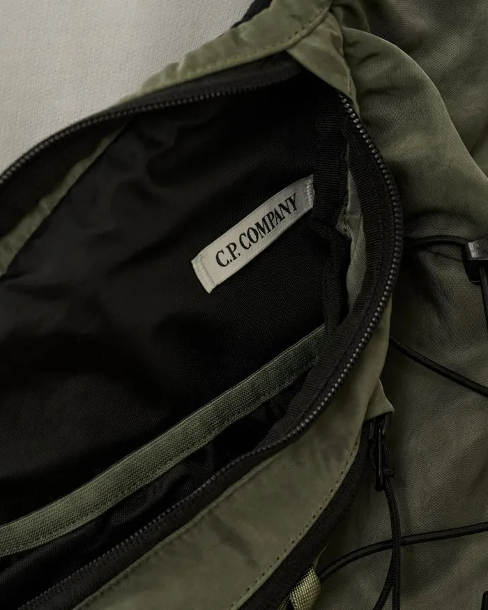 Man Nylon B Crossbody Rucksack Agave Green CP Company Backpacks and Waistbag