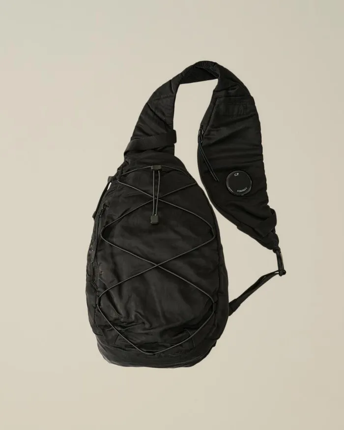 Man Nylon B Crossbody Rucksack Black CP Company Backpacks and Waistbag