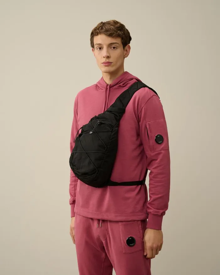 Man Nylon B Crossbody Rucksack Black CP Company Backpacks and Waistbag