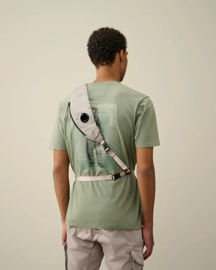 Man Nylon B Crossbody Rucksack Drizzle Grey CP Company Backpacks and Waistbag
