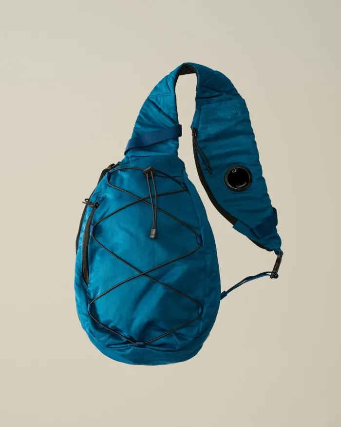 Man Nylon B Crossbody Rucksack Ink Blue CP Company Backpacks and Waistbag