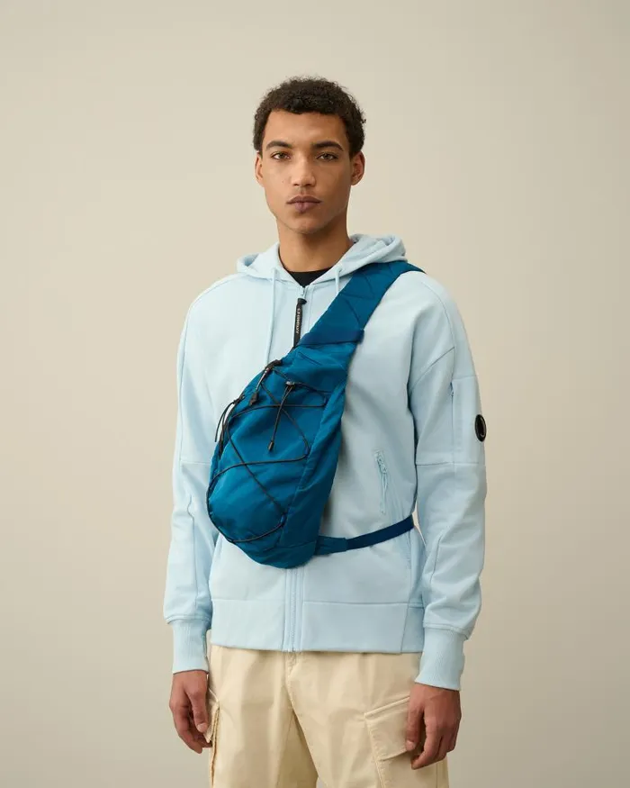 Man Nylon B Crossbody Rucksack Ink Blue CP Company Backpacks and Waistbag