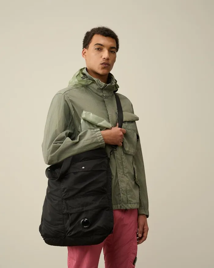 Man Nylon B Tote Bag Black CP Company Backpacks and Waistbag