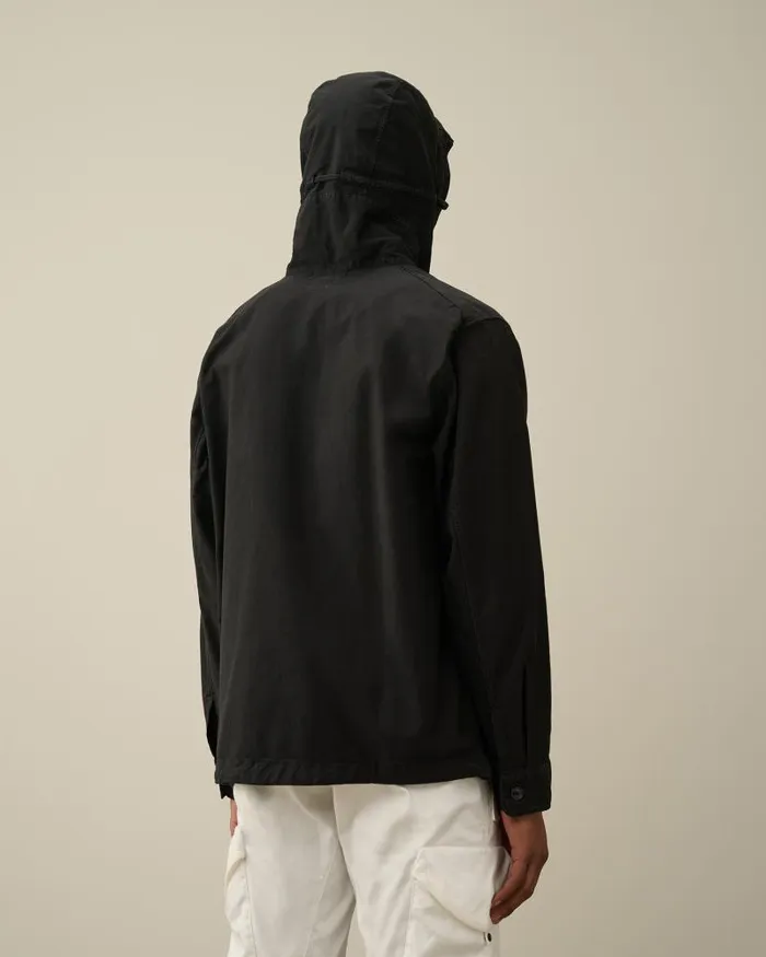 Man Ottoman Hooded Shirt Black CP Company Shirt