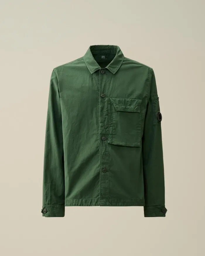 Man Ottoman Shirt Duck Green CP Company Shirt