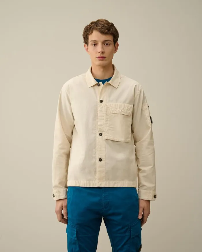 Man Ottoman Shirt Pistachio Shell 8211 Beige CP Company Shirt
