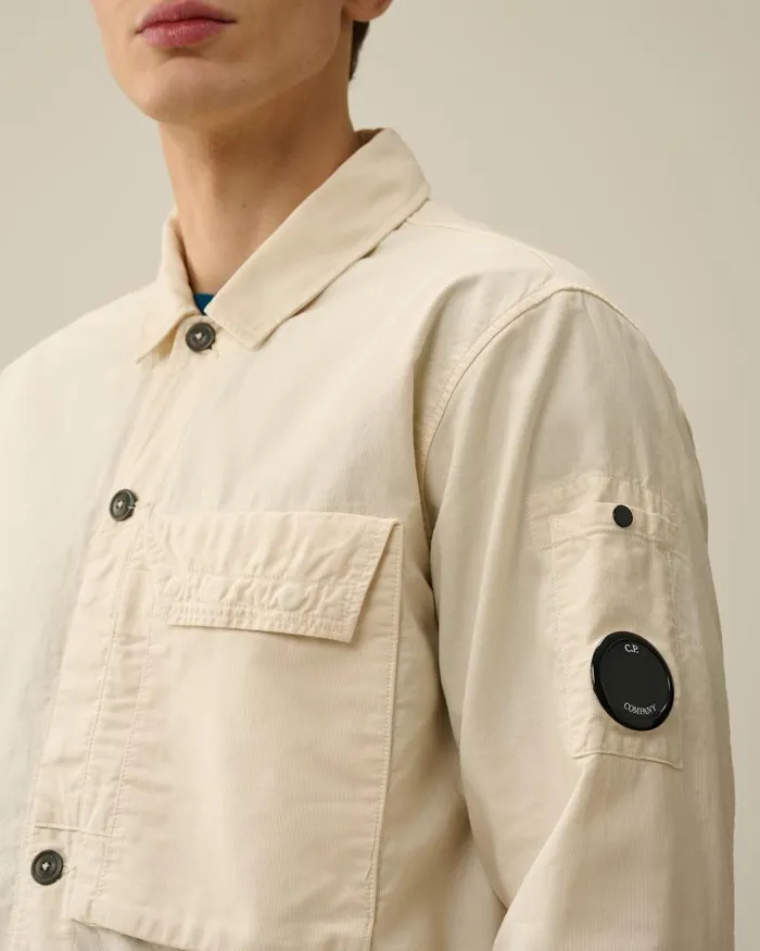 Man Ottoman Shirt Pistachio Shell 8211 Beige CP Company Shirt