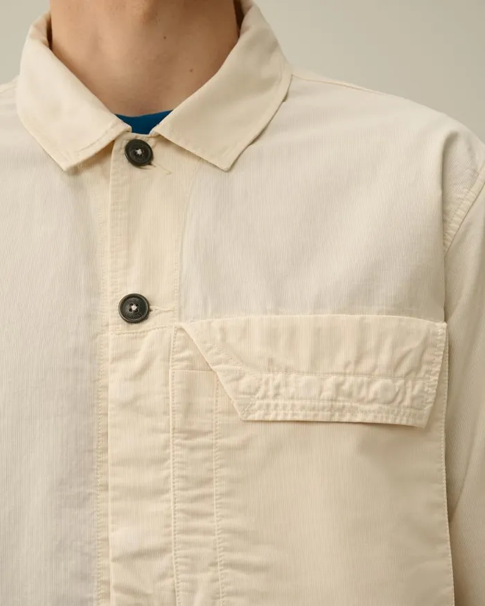 Man Ottoman Shirt Pistachio Shell 8211 Beige CP Company Shirt