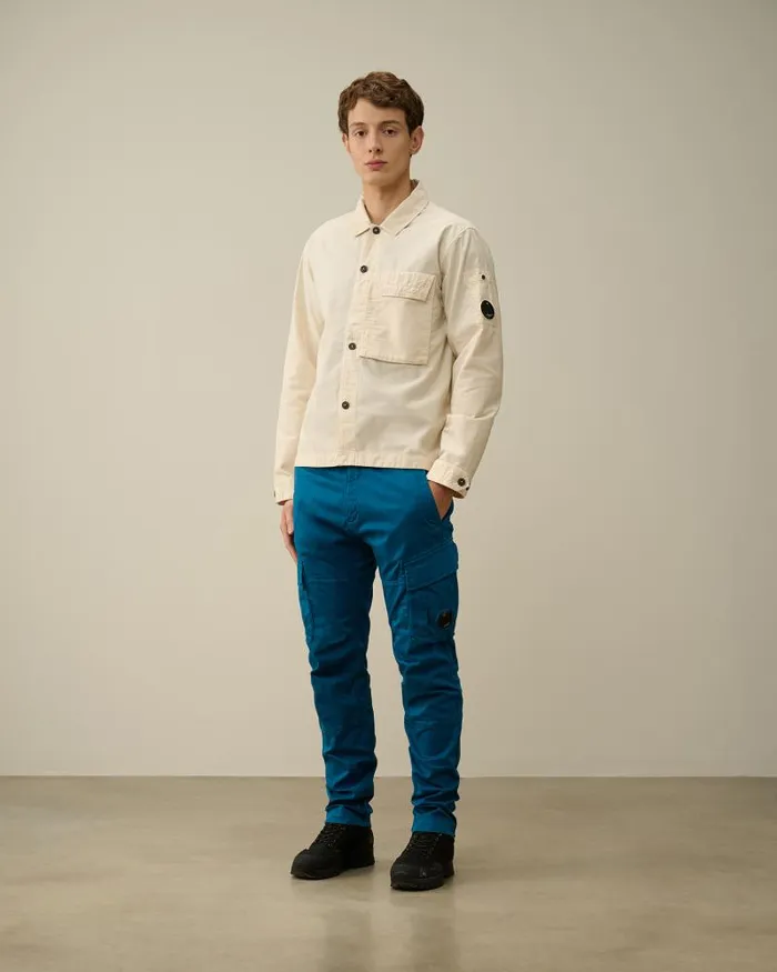 Man Ottoman Shirt Pistachio Shell 8211 Beige CP Company Shirt