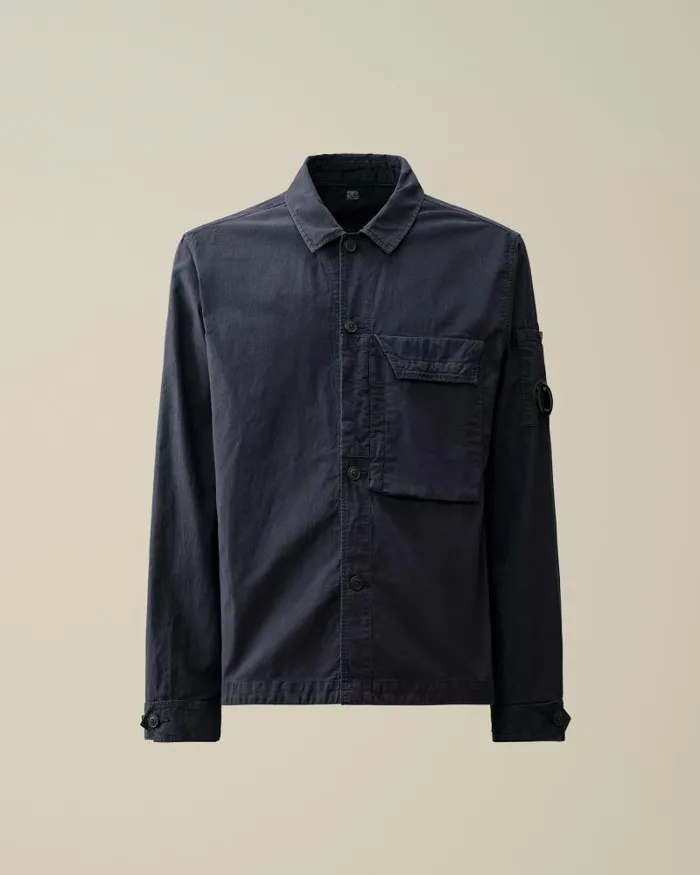 Man Ottoman Shirt Total Eclipse 8211 Blue CP Company Shirt