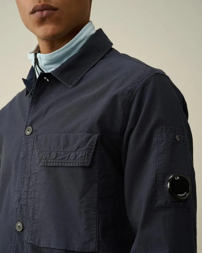 Man Ottoman Shirt Total Eclipse 8211 Blue CP Company Shirt