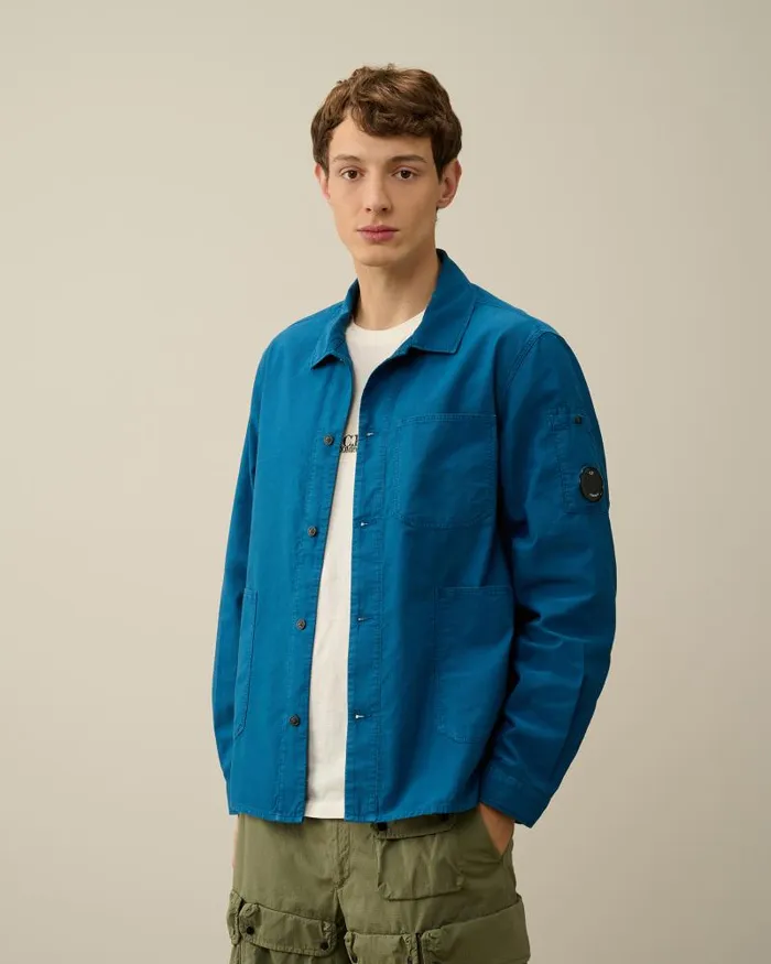 Man Ottoman Workwear Shirt Ink Blue CP Company Shirt